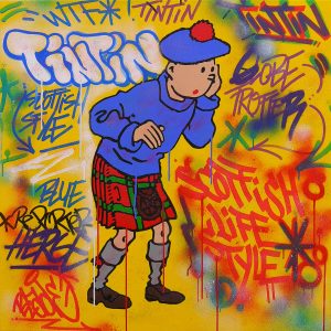 Gnidzaz-jean-michel-tintin-écossais-peinture