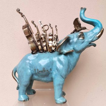 boucheix-surréalisme-musique-sculptrue-bronze-éléphant