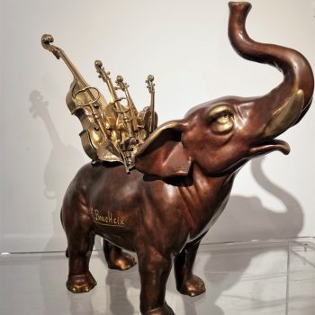 boucheix-sculpture-surréalisme-musique-bronze-éléphant