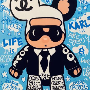 Johanne8 - toile - peinture - street art - pop art -karl lagarfeld - chanel