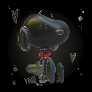Boutet-artiste-boutet-studio-tableau-snoopy-sculpture-digitale