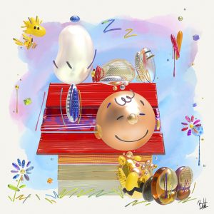 boutet-tableau-sculpture digitale-snoopy