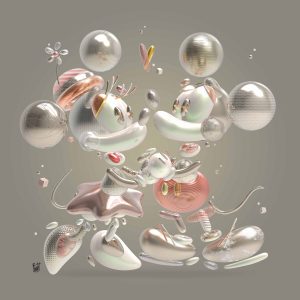 Boutet-artiste-boutet-studio-tableau-spiderman-sculpture-digitale-mickey-minie