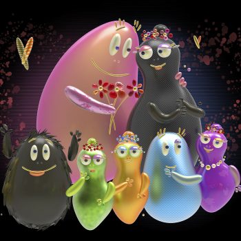 boutet-tableau-sculpture digitale-barbapapa