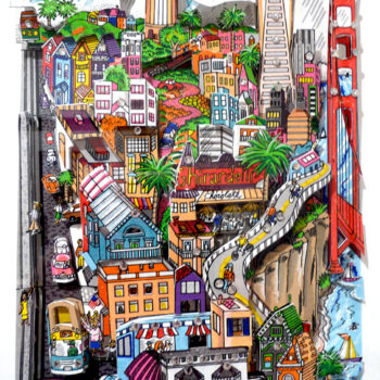 charles-fazzino-3D-Pop-art-tableau