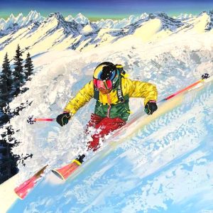 Steve-Tracy-peinture-toile-ski-snow