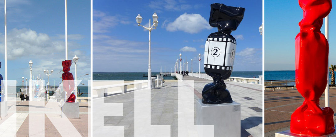 Arcachon – Laurence JENKELL, des bonbons géants sur le front de mer d’Arcachon.