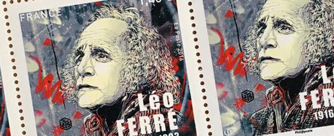 Edition of 1 million stamps for the 100th birthday of the poet Léo Ferré byC215