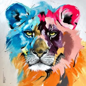 Josée-Forest-tableau-peinture-lionne