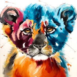 Josée-Forest-tableau-peinture-lion