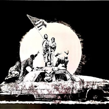 banksy-street-art-against-wars-usa-silver-flag