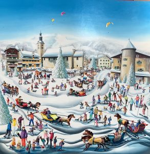 Paysage d'hiver par Charlotte Lachapelle, ici Megève.